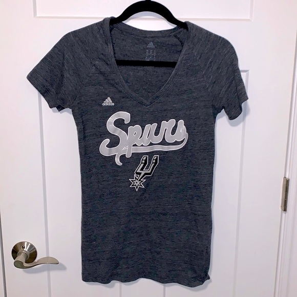 adidas Tops - San Antonio Spurs V-Neck Short Sleeve Tee